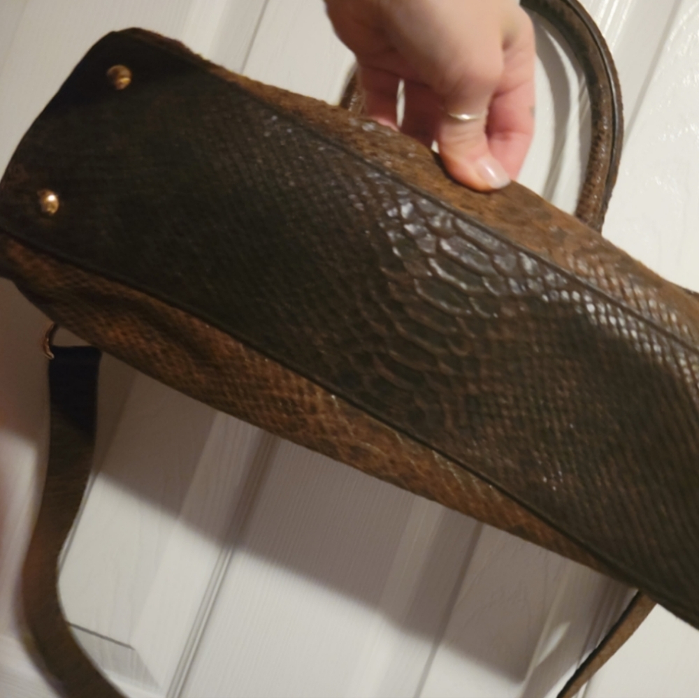 Michael Kors Python Snakeskin Chain Satchel Tote - image 5